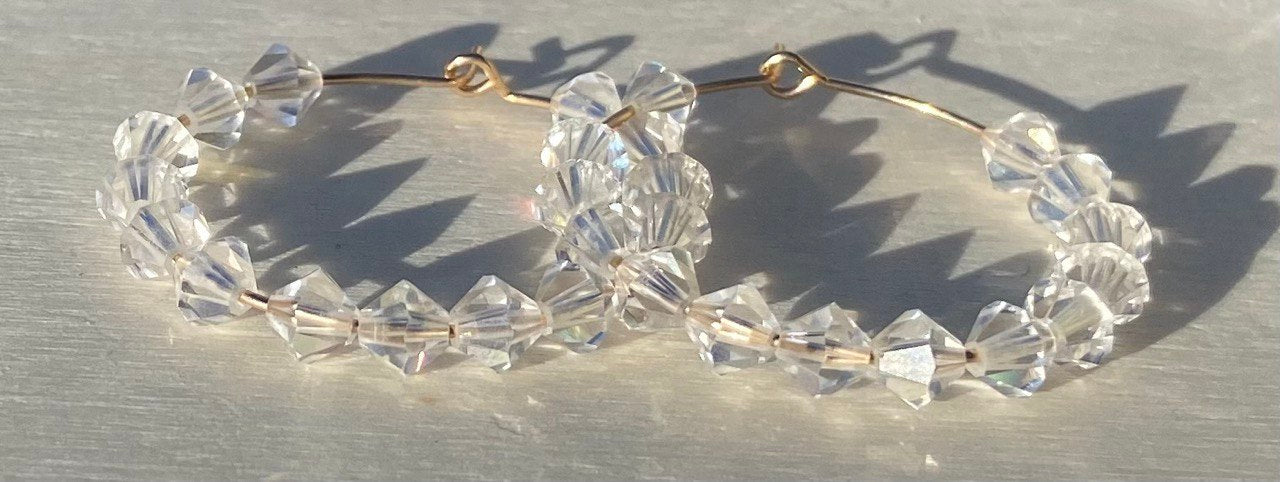 Pure Austrian Crystal Hoop Earrings